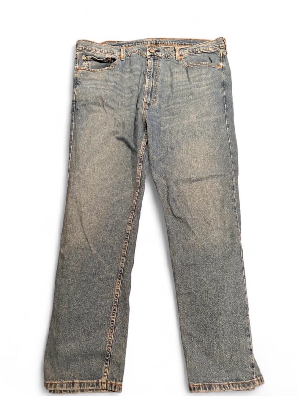 Levi's 505 Men’s 42x30 Regular Fit Blue Jeans Waterless Straight Leg Denim